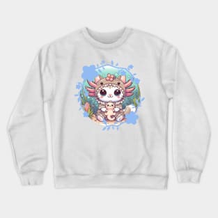 Axolotl Cat Crewneck Sweatshirt